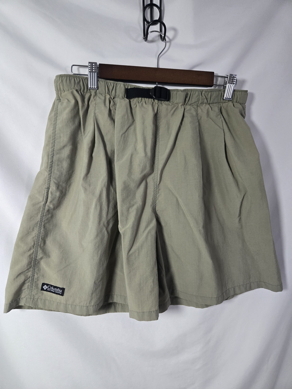 Columbia Men’s Olive Green Outdoor Hiking Shorts L | Elastic Waist